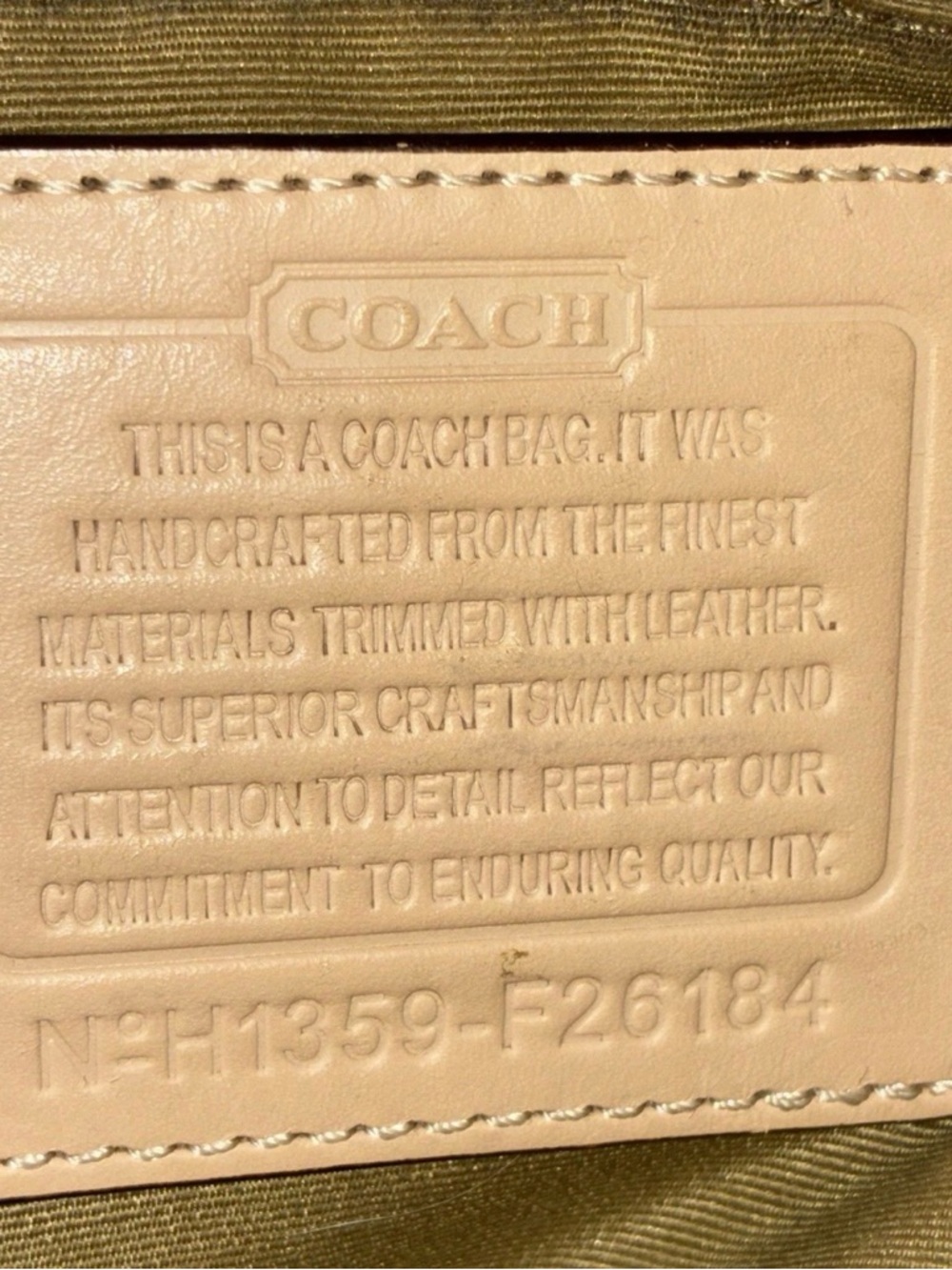 Coach Brown Signature Satchel with Light Beige Trim - Picture 4 of 9
